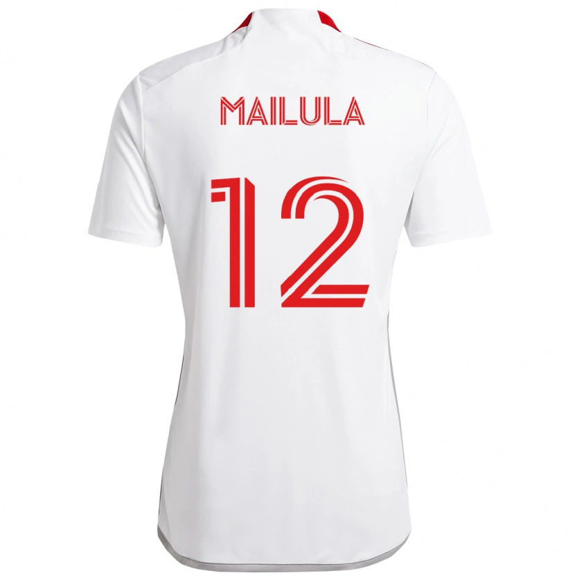 Danxen Kinder Cassius Mailula #12 Weiß Rot Auswärtstrikot Trikot 2025/26 T-Shirt Österreich