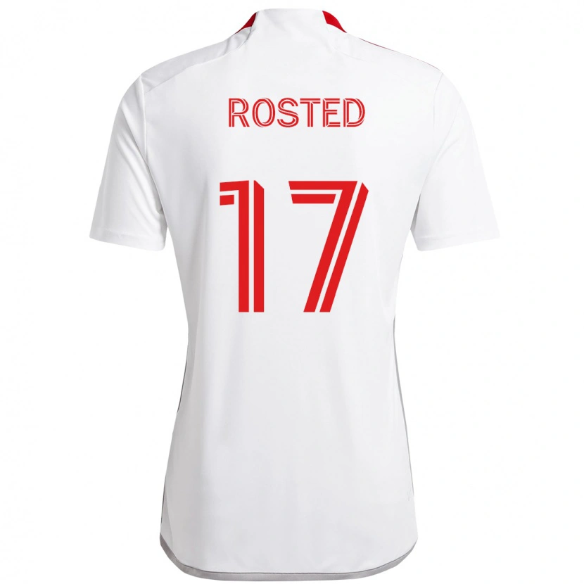 Danxen Kinder Sigurd Rosted #17 Weiß Rot Auswärtstrikot Trikot 2025/26 T-Shirt Österreich