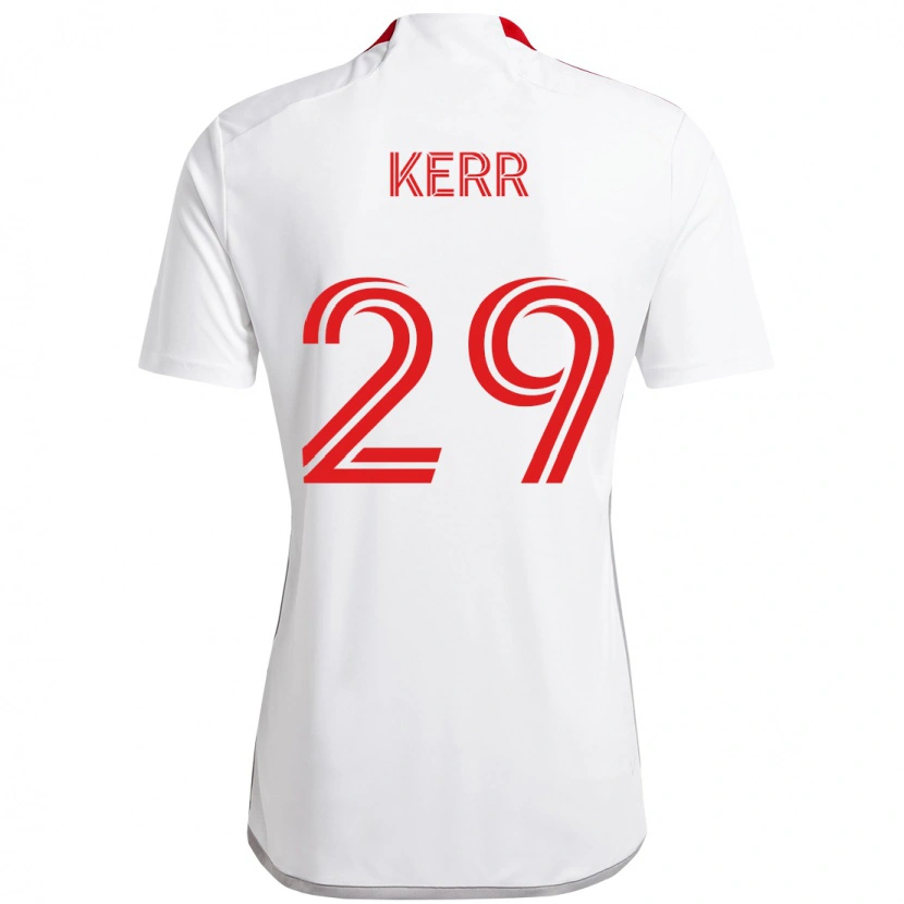 Danxen Kinder Deandre Kerr #29 Weiß Rot Auswärtstrikot Trikot 2025/26 T-Shirt Österreich
