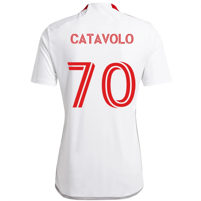 Danxen Kinder Matthew Catavolo #70 Weiß Rot Auswärtstrikot Trikot 2025/26 T-Shirt Österreich