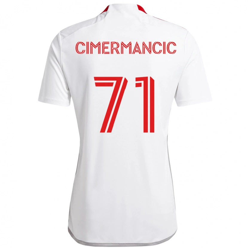Danxen Kinder Markus Cimermancic #71 Weiß Rot Auswärtstrikot Trikot 2025/26 T-Shirt Österreich