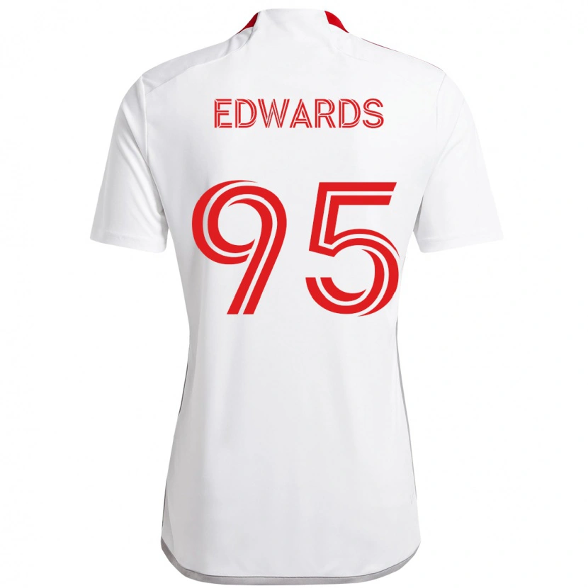Danxen Kinder Nathaniel Edwards #95 Weiß Rot Auswärtstrikot Trikot 2025/26 T-Shirt Österreich