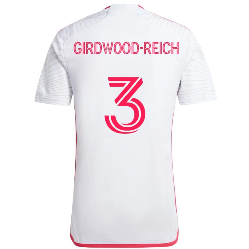Danxen Kinder Jake Girdwood-Reich #3 Weiß Magenta Auswärtstrikot Trikot 2025/26 T-Shirt Österreich