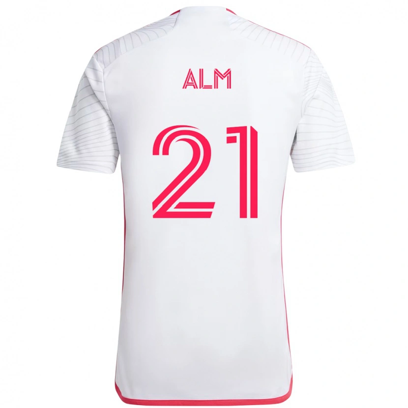 Danxen Kinder Rasmus Alm #21 Weiß Magenta Auswärtstrikot Trikot 2025/26 T-Shirt Österreich