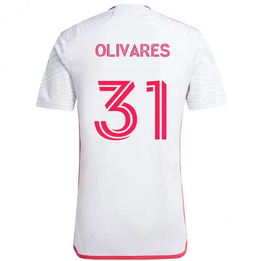 Danxen Kinder Christian Olivares #31 Weiß Magenta Auswärtstrikot Trikot 2025/26 T-Shirt Österreich