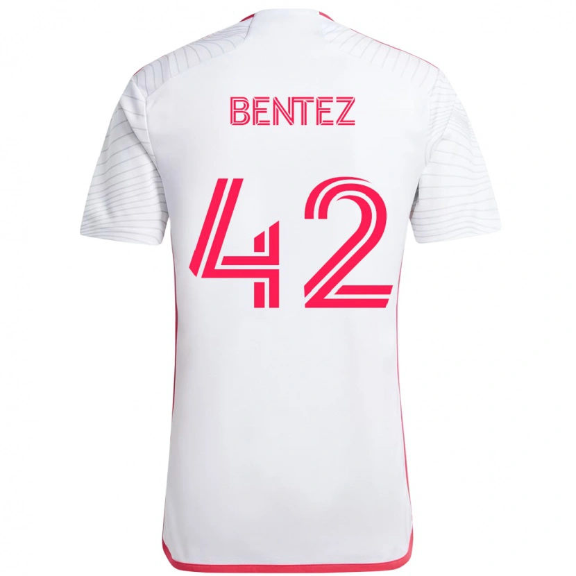 Danxen Kinder Óscar Benítez #42 Weiß Magenta Auswärtstrikot Trikot 2025/26 T-Shirt Österreich