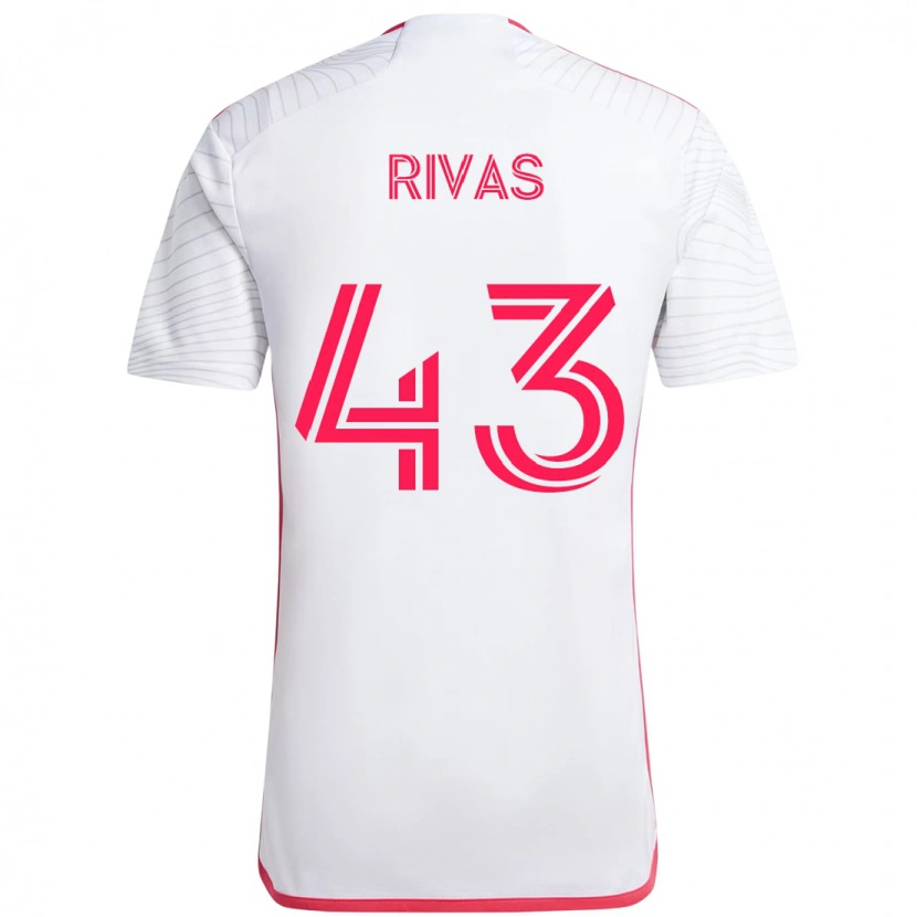 Danxen Kinder Sergio Rivas #43 Weiß Magenta Auswärtstrikot Trikot 2025/26 T-Shirt Österreich