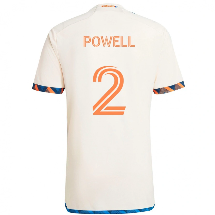 Danxen Kinder Alvas Powell #2 Weiß Blau Orange Auswärtstrikot Trikot 2025/26 T-Shirt Österreich