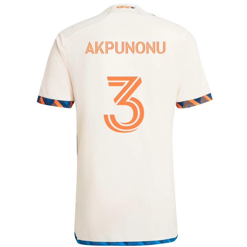 Danxen Kinder Joey Akpunonu #3 Weiß Blau Orange Auswärtstrikot Trikot 2025/26 T-Shirt Österreich