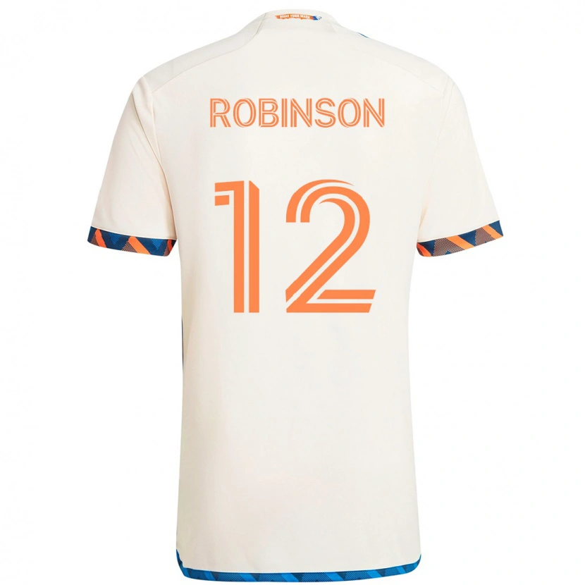 Danxen Kinder Miles Robinson #12 Weiß Blau Orange Auswärtstrikot Trikot 2025/26 T-Shirt Österreich