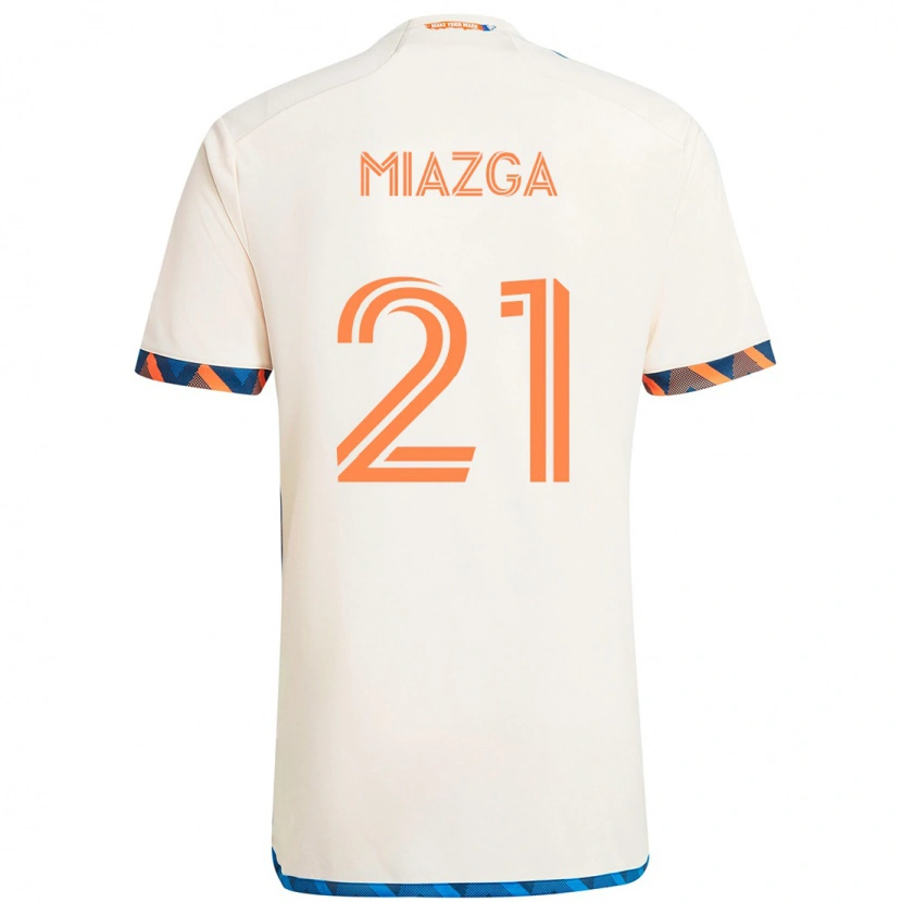 Danxen Kinder Matt Miazga #21 Weiß Blau Orange Auswärtstrikot Trikot 2025/26 T-Shirt Österreich
