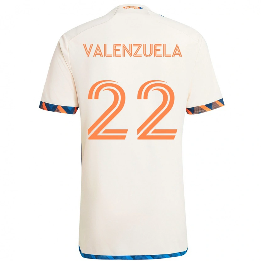Danxen Kinder Gerardo Valenzuela #22 Weiß Blau Orange Auswärtstrikot Trikot 2025/26 T-Shirt Österreich