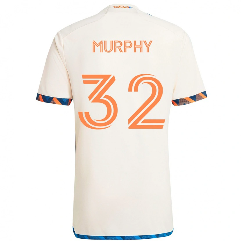 Danxen Kinder Ian Murphy #32 Weiß Blau Orange Auswärtstrikot Trikot 2025/26 T-Shirt Österreich