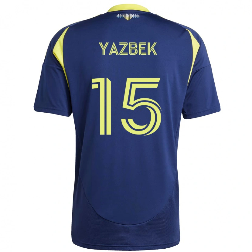 Danxen Kinder Patrick Yazbek #15 Marineblau Gelb Auswärtstrikot Trikot 2025/26 T-Shirt Österreich