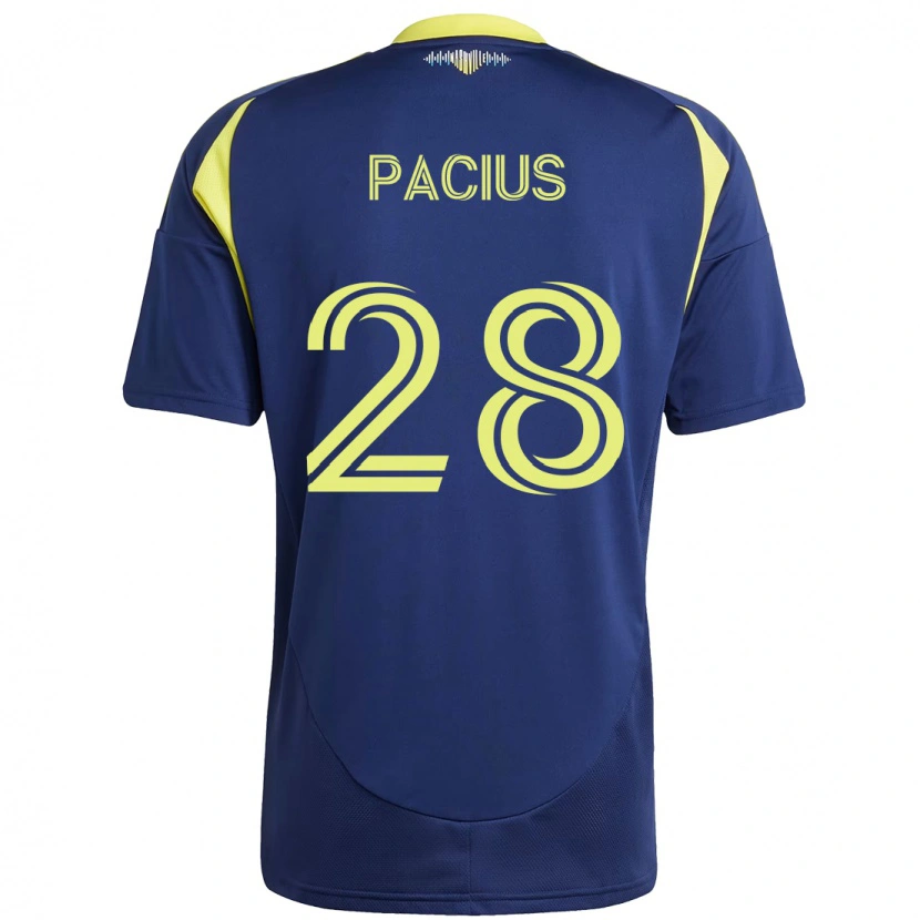 Danxen Kinder Woobens Pacius #28 Marineblau Gelb Auswärtstrikot Trikot 2025/26 T-Shirt Österreich