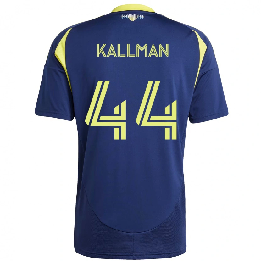 Danxen Kinder Brent Kallman #44 Marineblau Gelb Auswärtstrikot Trikot 2025/26 T-Shirt Österreich