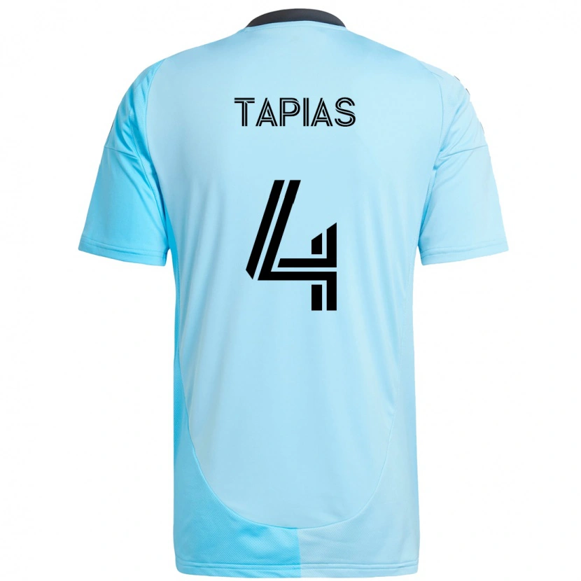 Danxen Kinder Miguel Tapias #4 Himmelblau Auswärtstrikot Trikot 2025/26 T-Shirt Österreich