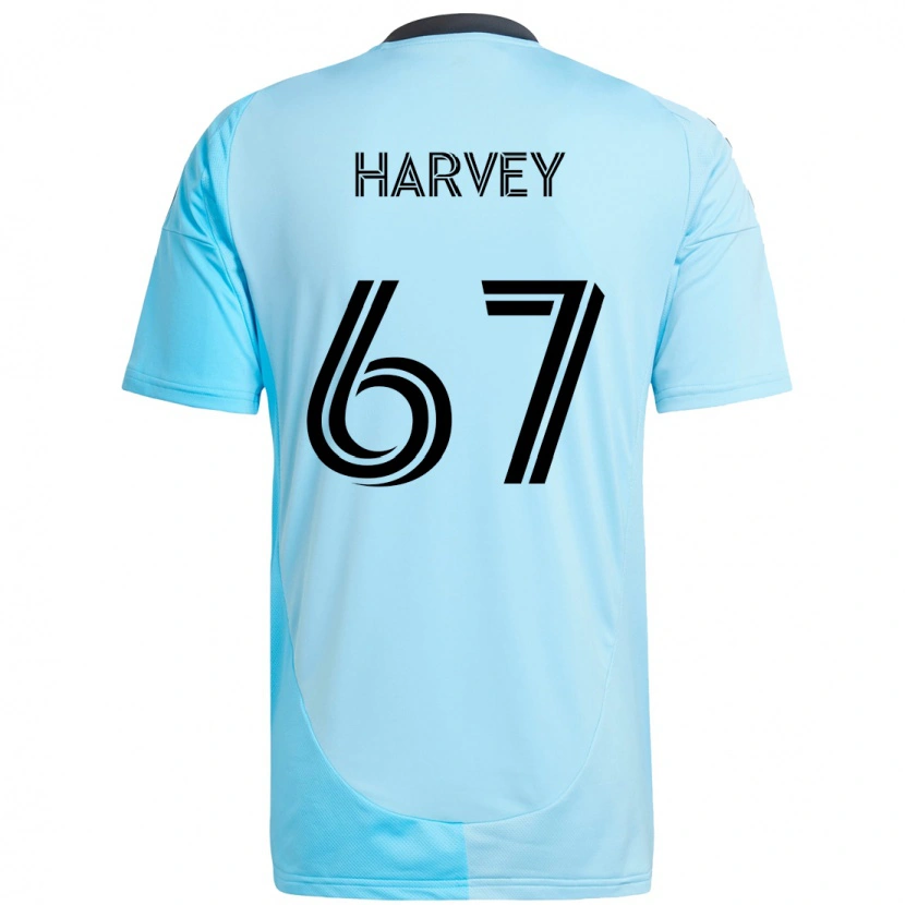 Danxen Kinder Carlos Harvey #67 Himmelblau Auswärtstrikot Trikot 2025/26 T-Shirt Österreich