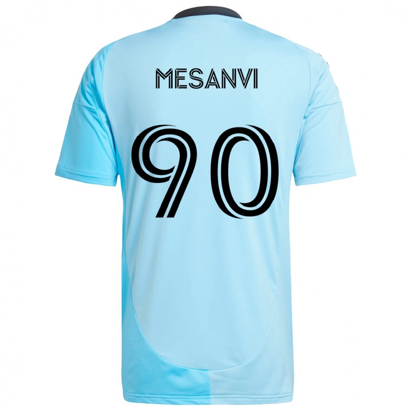 Danxen Kinder Loïc Mesanvi #90 Himmelblau Auswärtstrikot Trikot 2025/26 T-Shirt Österreich