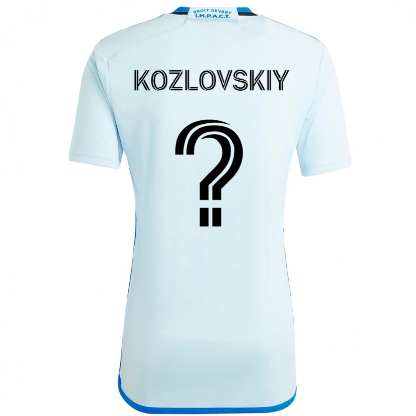 Danxen Kinder Sergei Kozlovskiy #0 Himmelblau Dunkelblau Auswärtstrikot Trikot 2025/26 T-Shirt Österreich