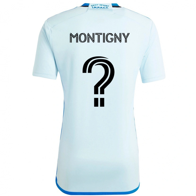 Danxen Kinder Gaël De Montigny #0 Himmelblau Dunkelblau Auswärtstrikot Trikot 2025/26 T-Shirt Österreich