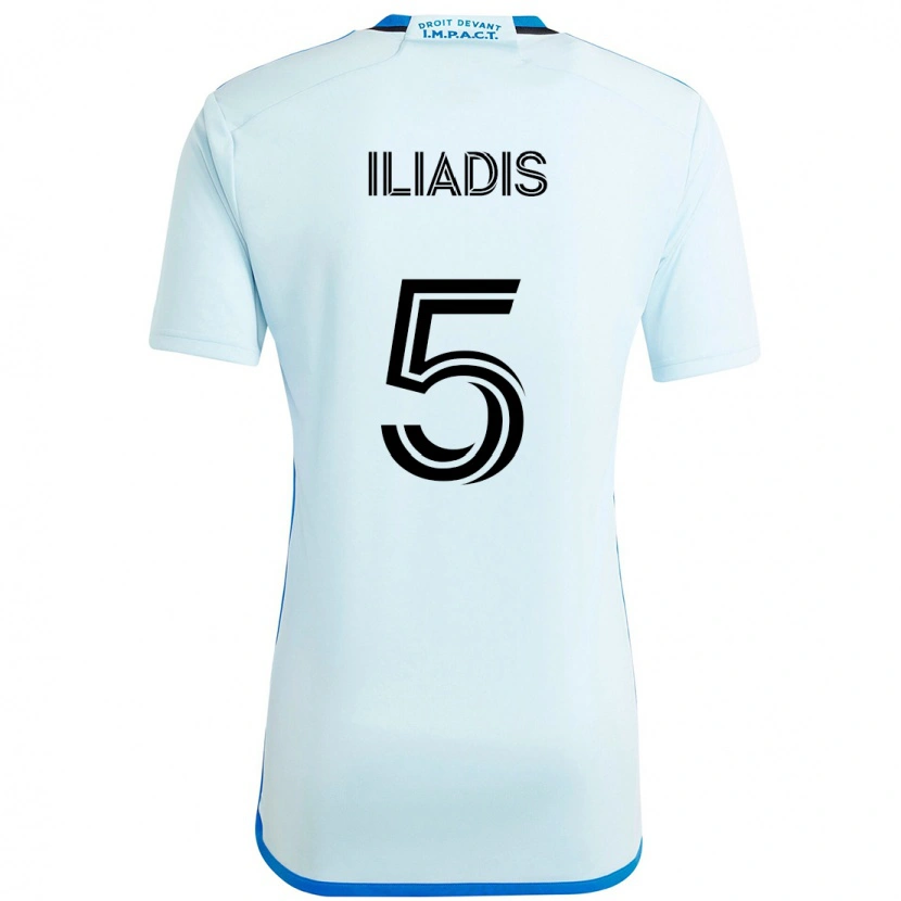 Danxen Kinder Ilias Iliadis #5 Himmelblau Dunkelblau Auswärtstrikot Trikot 2025/26 T-Shirt Österreich