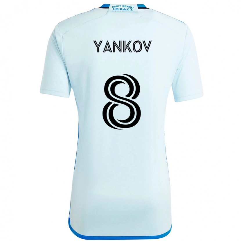 Danxen Kinder Dominik Yankov #8 Himmelblau Dunkelblau Auswärtstrikot Trikot 2025/26 T-Shirt Österreich