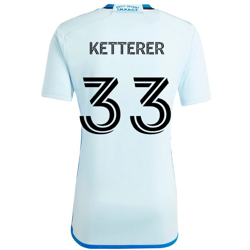 Danxen Kinder Logan Ketterer #33 Himmelblau Dunkelblau Auswärtstrikot Trikot 2025/26 T-Shirt Österreich