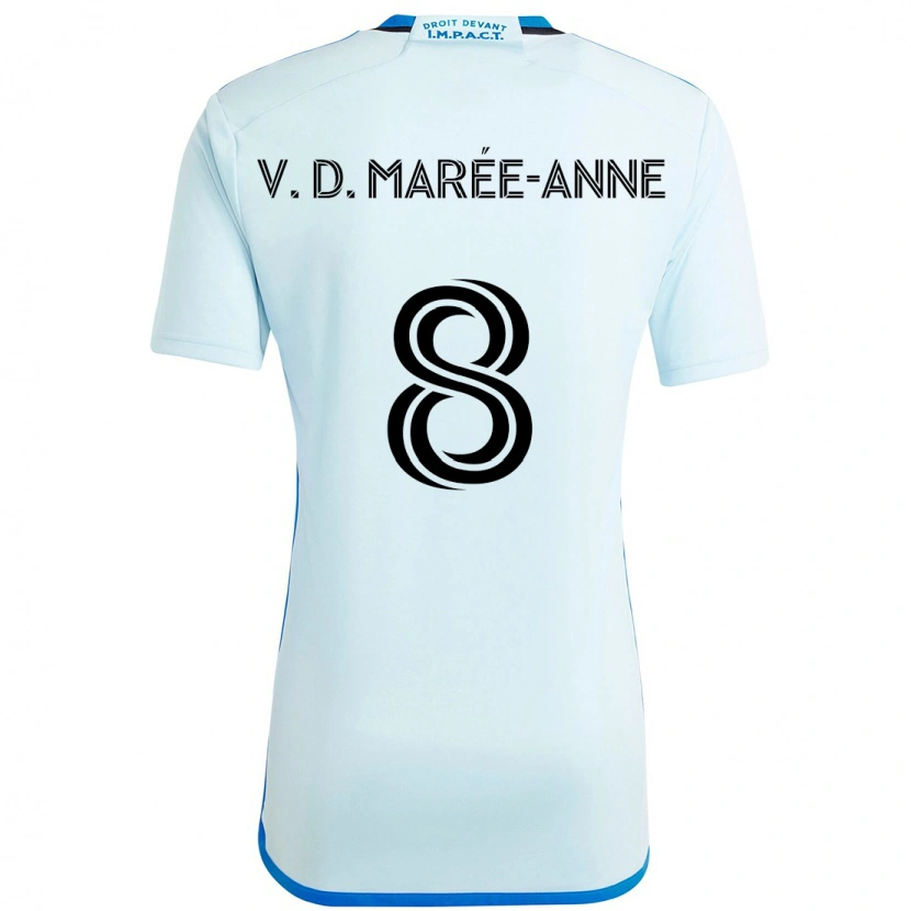 Danxen Kinder Van Doesburg Marée-Anne #8 Himmelblau Dunkelblau Auswärtstrikot Trikot 2025/26 T-Shirt Österreich