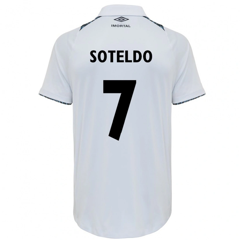 Danxen Kinder Yeferson Soteldo #7 Weiß Blau Auswärtstrikot Trikot 2025/26 T-Shirt Österreich