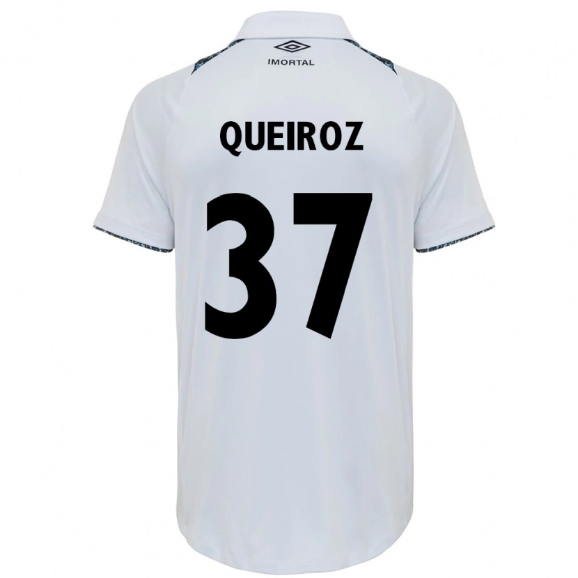 Danxen Kinder Du Queiroz #37 Weiß Blau Auswärtstrikot Trikot 2025/26 T-Shirt Österreich