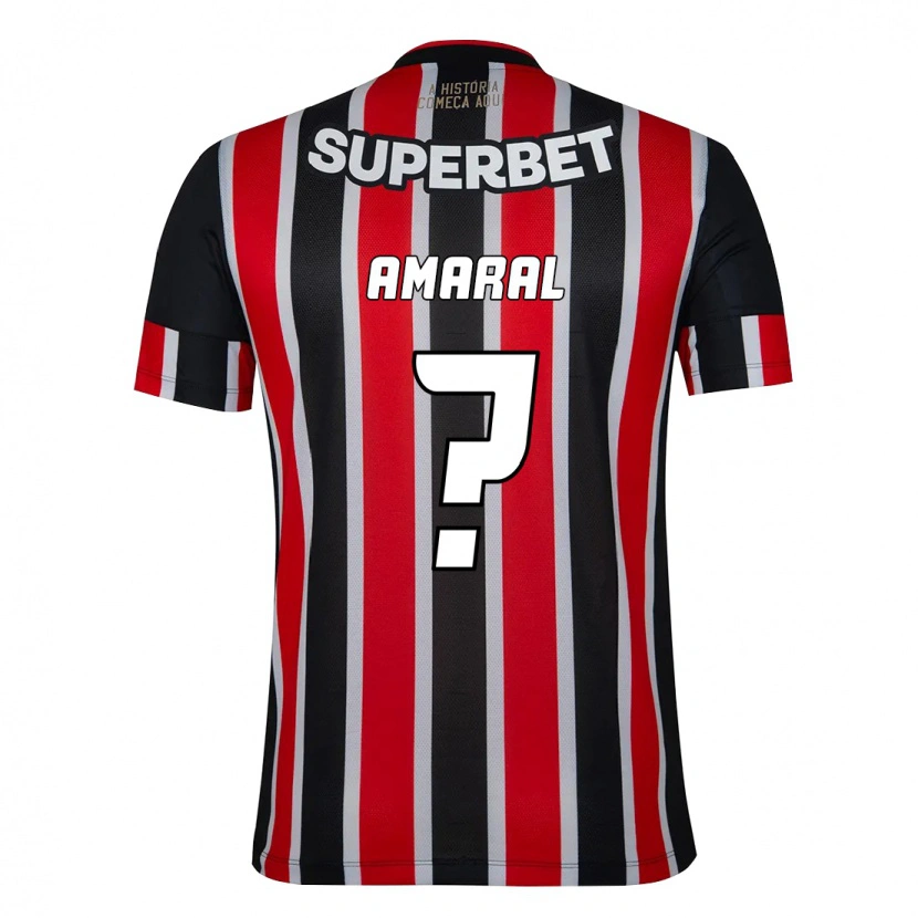 Danxen Kinder Mateus Amaral #0 Schwarz Rot Auswärtstrikot Trikot 2025/26 T-Shirt Österreich