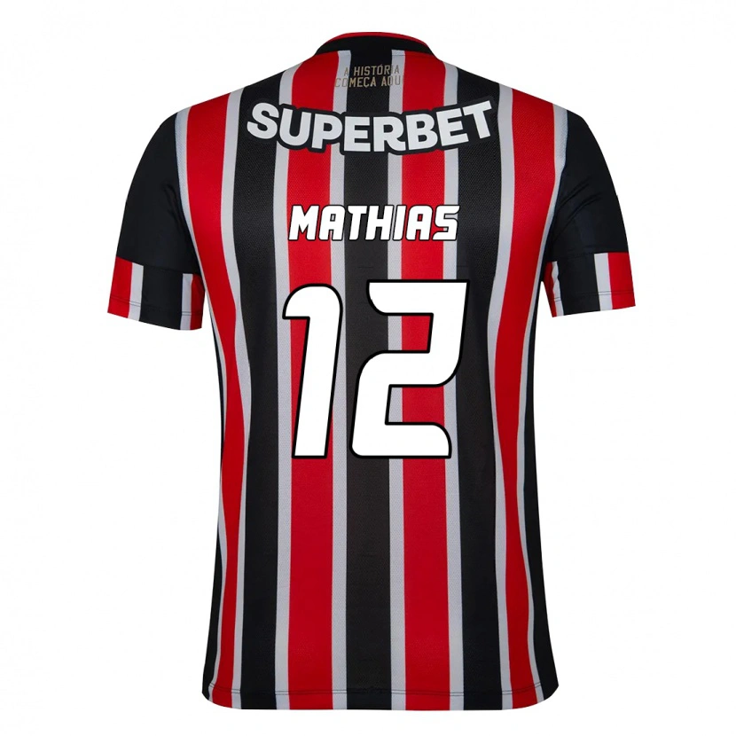 Danxen Kinder Leandro Mathias #12 Schwarz Rot Auswärtstrikot Trikot 2025/26 T-Shirt Österreich