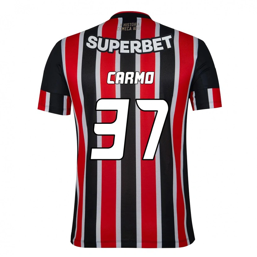 Danxen Kinder Henrique Carmo #37 Schwarz Rot Auswärtstrikot Trikot 2025/26 T-Shirt Österreich