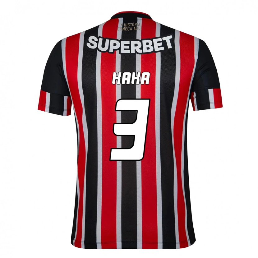Danxen Kinder Kaká #3 Schwarz Rot Auswärtstrikot Trikot 2025/26 T-Shirt Österreich