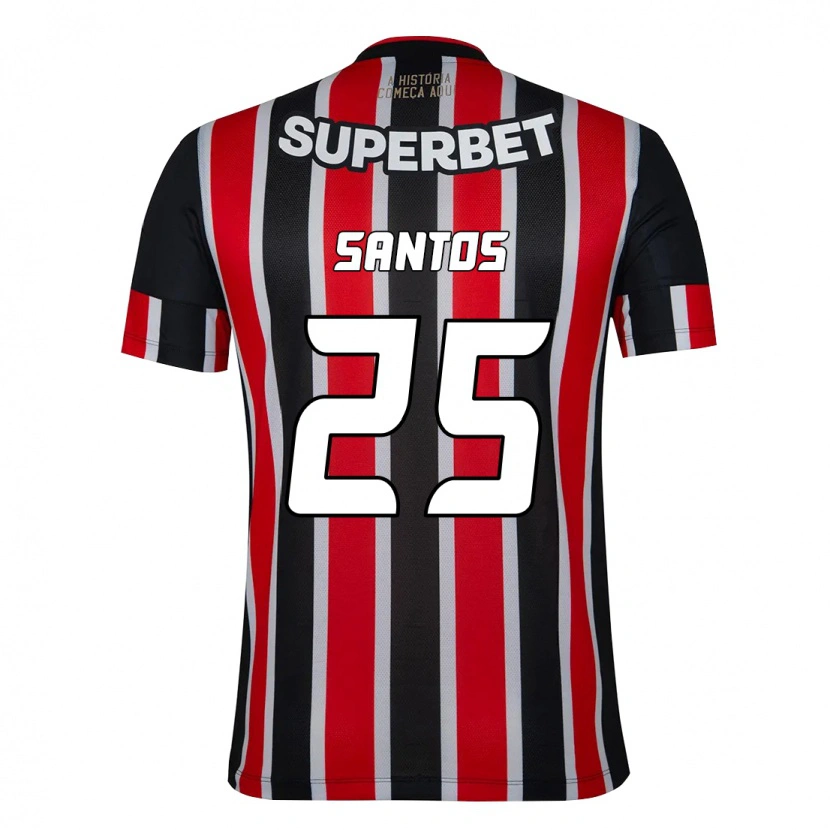 Danxen Kinder Mariana Santos #25 Schwarz Rot Auswärtstrikot Trikot 2025/26 T-Shirt Österreich