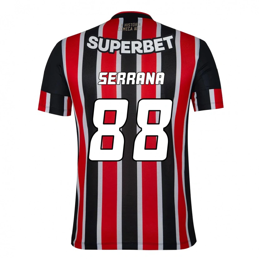 Danxen Kinder Serrana #88 Schwarz Rot Auswärtstrikot Trikot 2025/26 T-Shirt Österreich