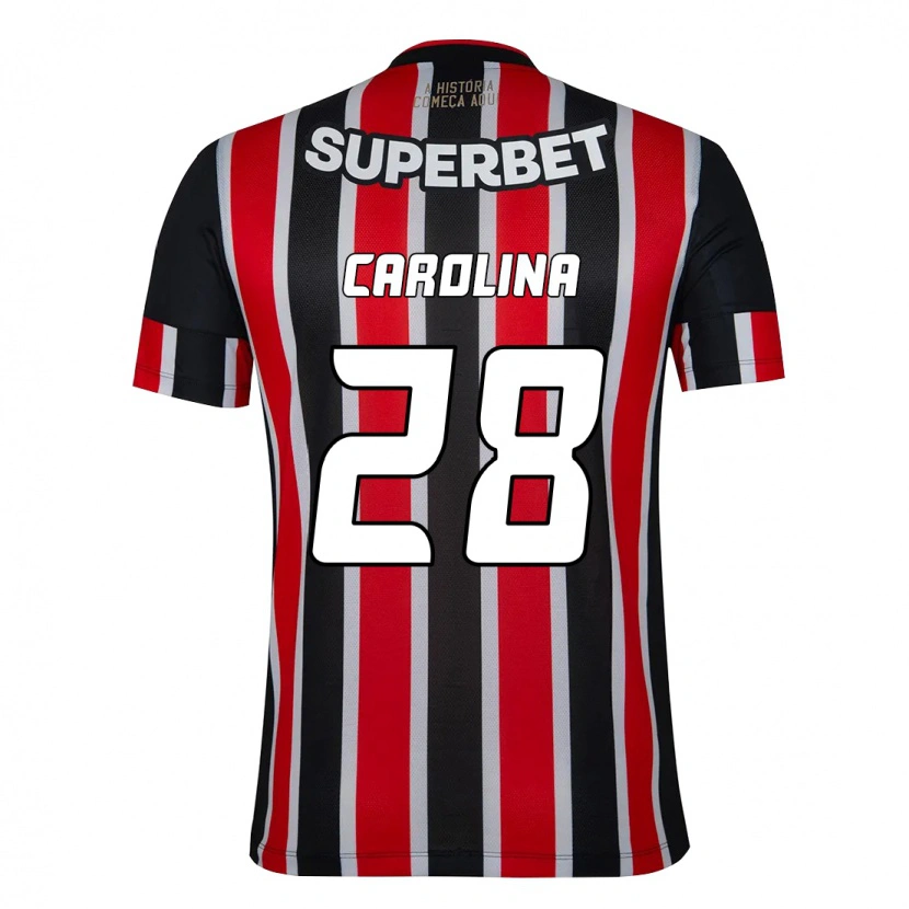Danxen Kinder Ana Carolina #28 Schwarz Rot Auswärtstrikot Trikot 2025/26 T-Shirt Österreich