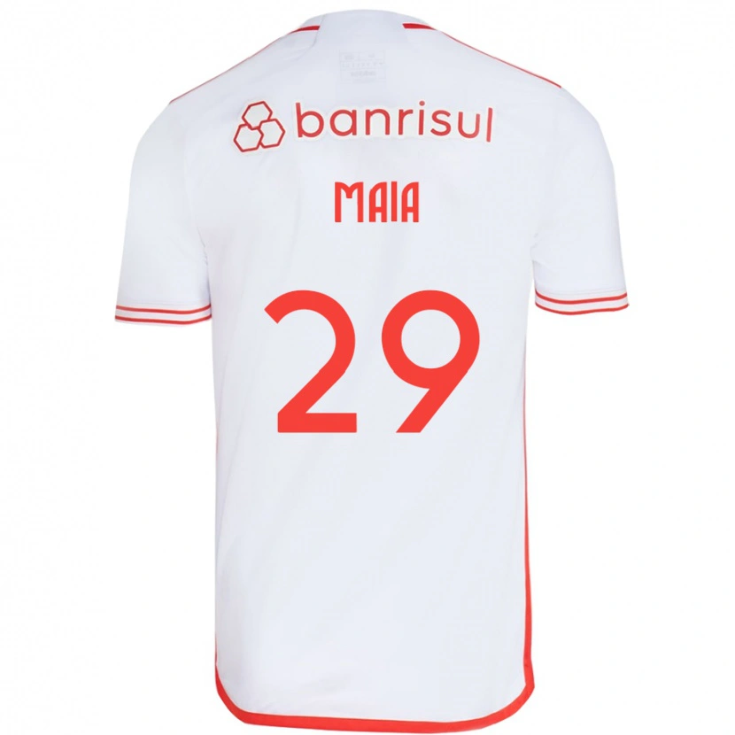 Danxen Kinder Thiago Maia #29 Weiß Rot Auswärtstrikot Trikot 2025/26 T-Shirt Österreich