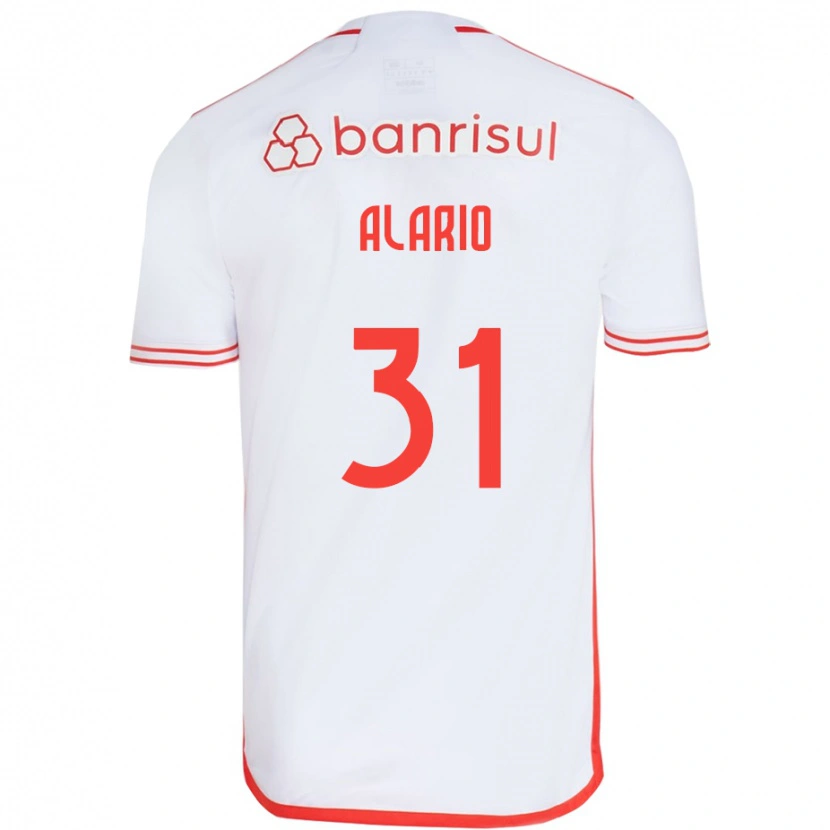 Danxen Kinder Lucas Alario #31 Weiß Rot Auswärtstrikot Trikot 2025/26 T-Shirt Österreich