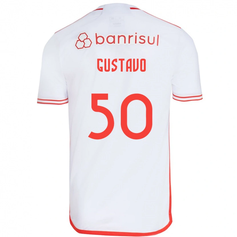 Danxen Kinder Gustavo #50 Weiß Rot Auswärtstrikot Trikot 2025/26 T-Shirt Österreich