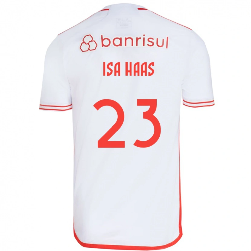 Danxen Kinder Isa Haas #23 Weiß Rot Auswärtstrikot Trikot 2025/26 T-Shirt Österreich