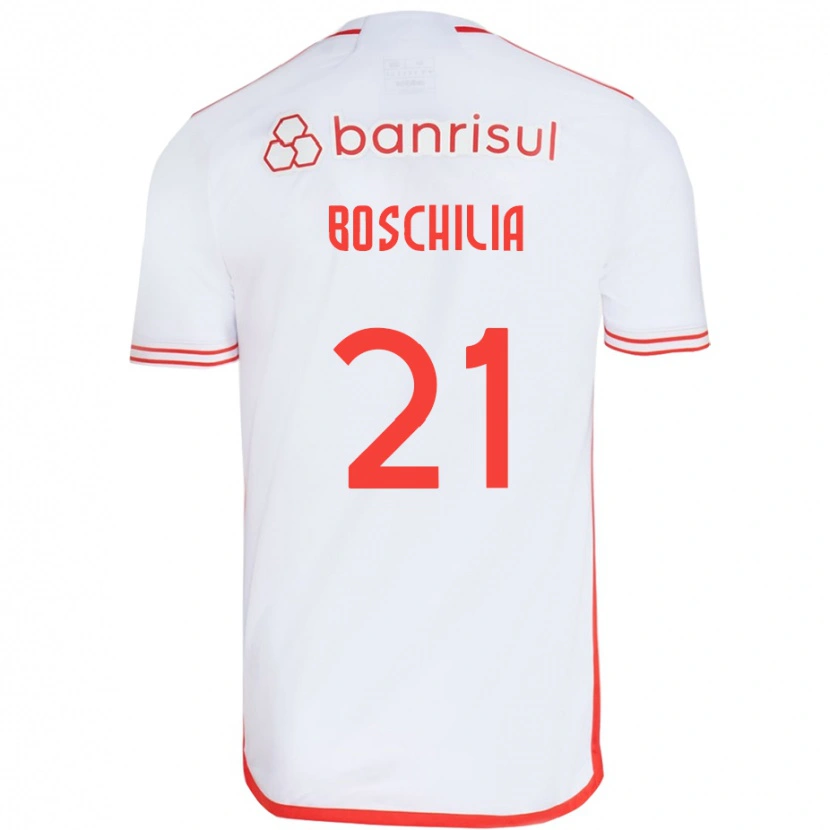 Danxen Kinder Gabriel Boschilia #21 Weiß Rot Auswärtstrikot Trikot 2025/26 T-Shirt Österreich