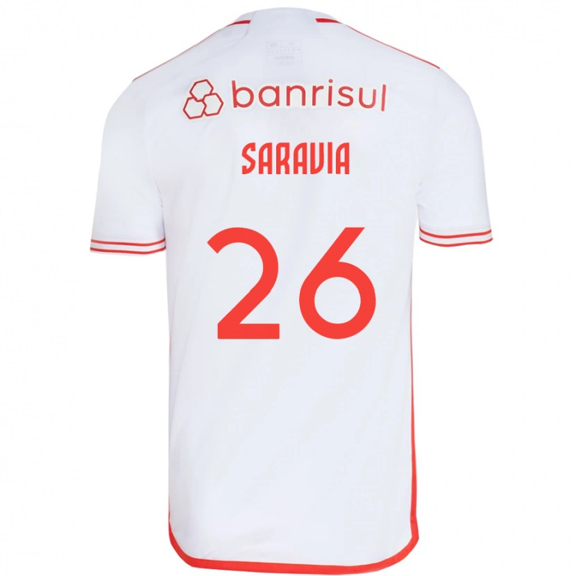 Danxen Kinder Saravia #26 Weiß Rot Auswärtstrikot Trikot 2025/26 T-Shirt Österreich