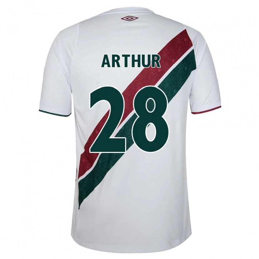 Danxen Kinder Arthur #28 Weiß Grün Kastanienbraun Auswärtstrikot Trikot 2025/26 T-Shirt Österreich