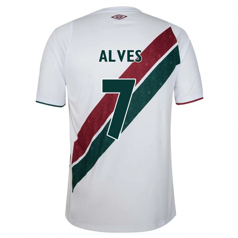Danxen Kinder Geovana Alves #7 Weiß Grün Kastanienbraun Auswärtstrikot Trikot 2025/26 T-Shirt Österreich