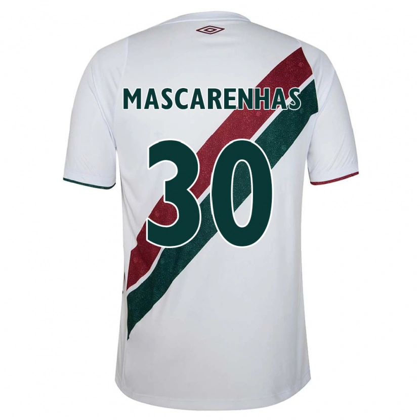 Danxen Kinder Matheus Mascarenhas #30 Weiß Grün Kastanienbraun Auswärtstrikot Trikot 2025/26 T-Shirt Österreich
