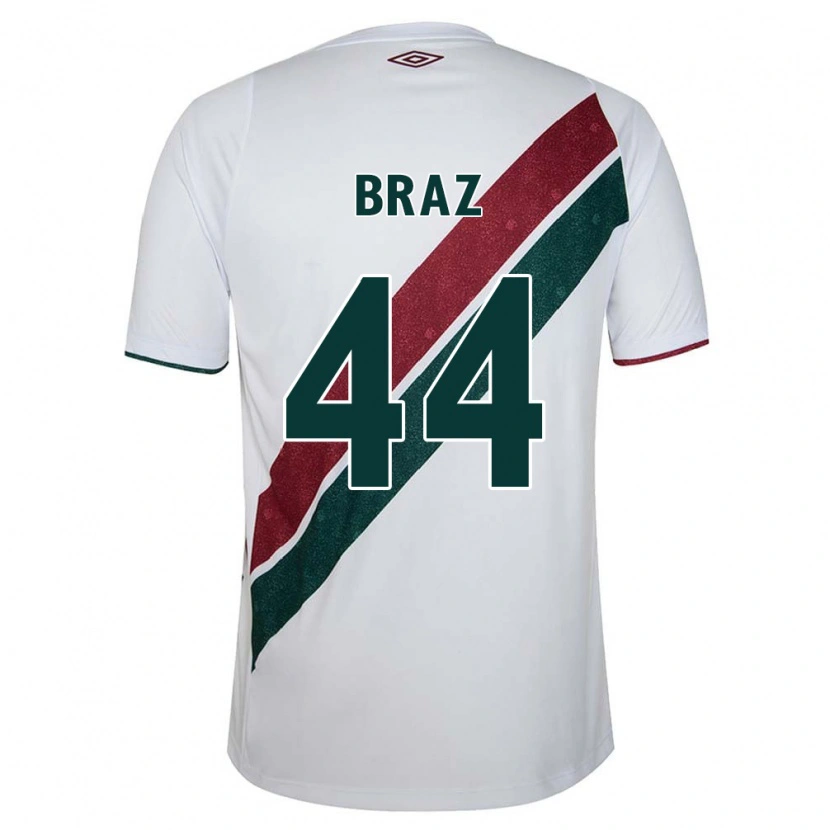 Danxen Kinder David Braz #44 Weiß Grün Kastanienbraun Auswärtstrikot Trikot 2025/26 T-Shirt Österreich