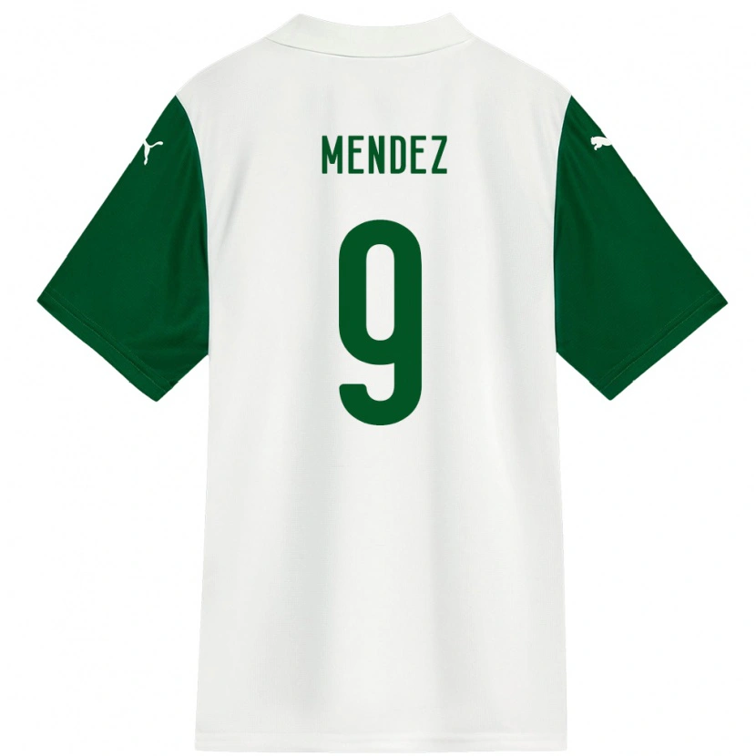 Danxen Kinder Cesar Mendez #9 Weiß Grün Auswärtstrikot Trikot 2025/26 T-Shirt Österreich