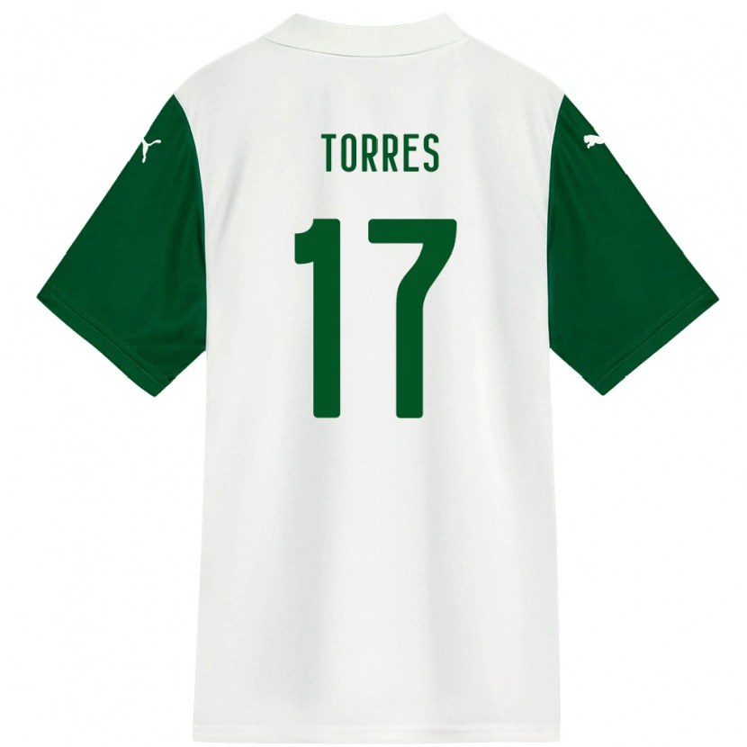 Danxen Kinder Facundo Torres #17 Weiß Grün Auswärtstrikot Trikot 2025/26 T-Shirt Österreich